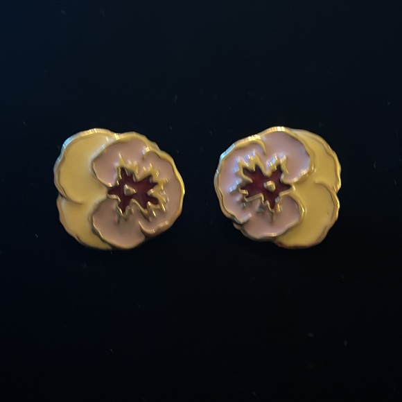 Pink, Purple, & Gold Clip-on Earrings - Picture 16 of 17